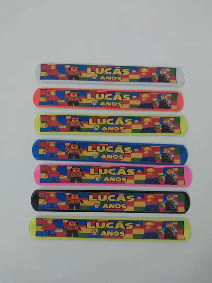 Pulseira Bate e Enrola Personalizado da Lego