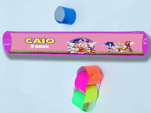 Pulseira Bate Enrola da Amy Rose Sonic
