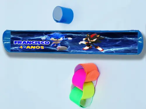 Pulseira Bate Enrola do Sonic Shandow