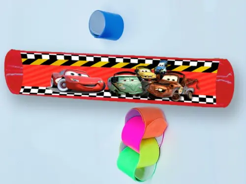 Pulseira Bate Enrola Personalizada Carros Disney