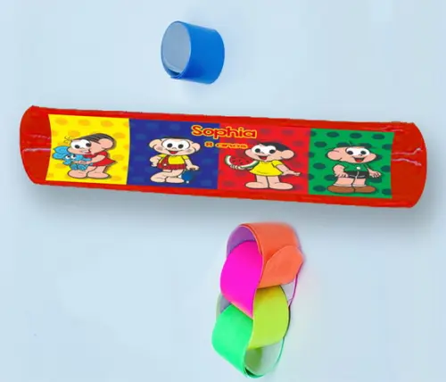 Pulseira Personalizada Turma da Monica Cores Sortidas