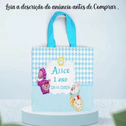 Sacola de Tecido Personalizada da Alice