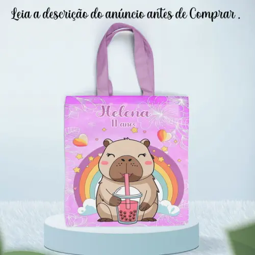 Sacolinha de Tecido Personalizada Casa Magica da Gabby