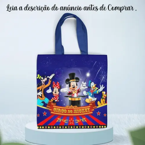 Sacolinha de Tecido Personalizada Mickey Circo