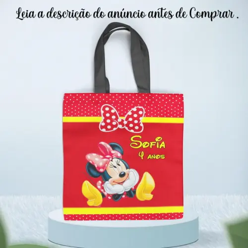 Sacolinha Ecobag 19x29 Personalizada da Minnie