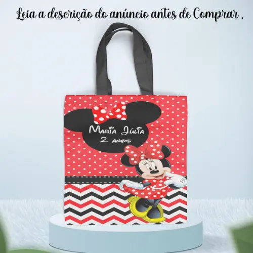 Sacolinha Ecobag 19x29 Personalizada da Minnie