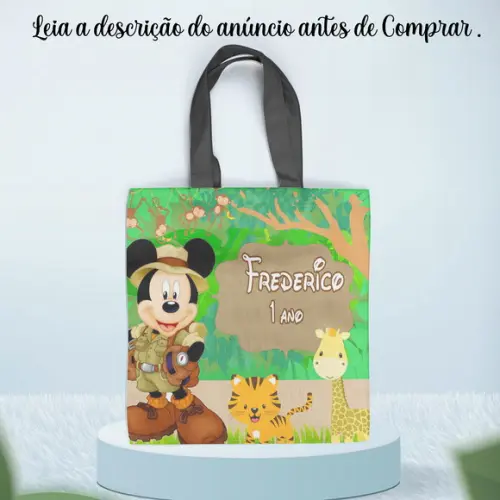 Sacolinha Ecobag Mickey Safari
