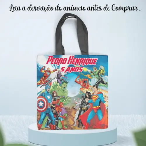 Sacolinha Ecobag para Lembrancinhas Aniversario Vinfgadores