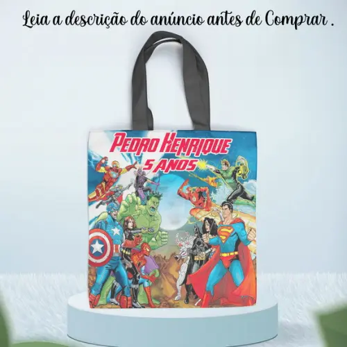 Sacolinha Ecobag para Lembrancinhas Aniversario Vinfgadores