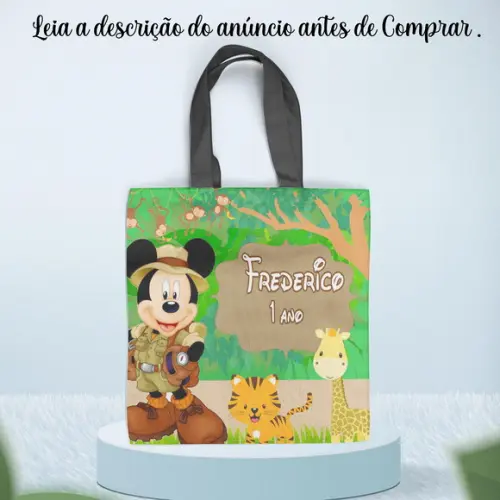 Sacolinha Ecobag Mickey Safari