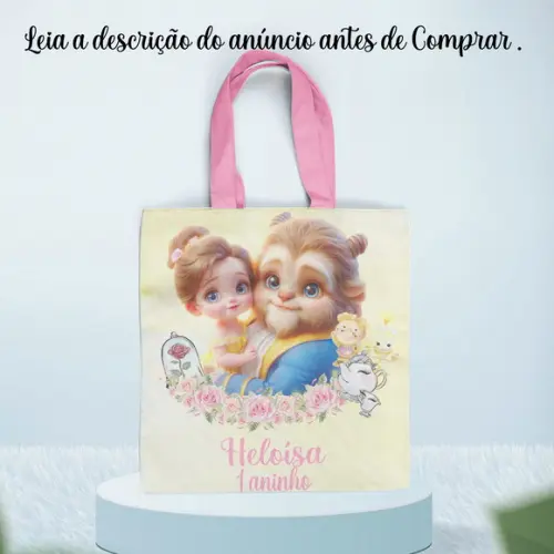 Sacolinha Ecobag Personalizada da Bela e a Fera