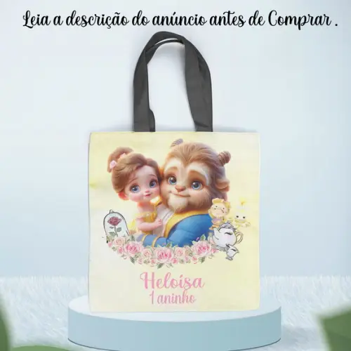 Sacolinha Ecobag Personalizada da Bela e a Fera