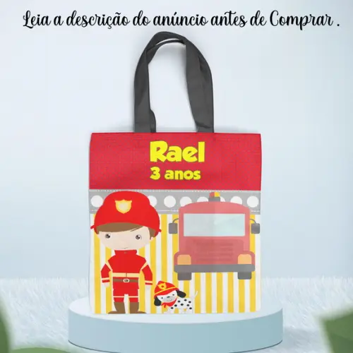 Sacolinha Ecobag Personalizada dos Bombeiros