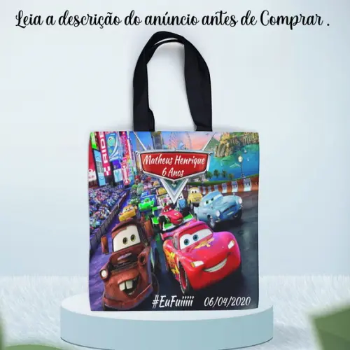 Sacolinha Personalizada Carros Disney