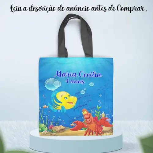 Sacolinha Personalizada da Pequena Sereia Ariel
