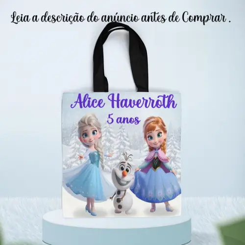 Sacolinha Personalizada de Tecido da Frozen