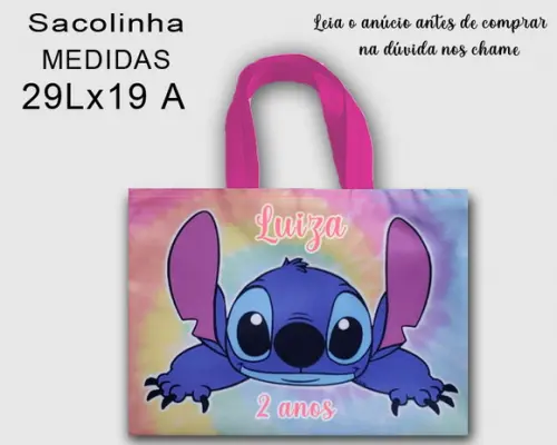 Sacolinha Personalizada do Stitch