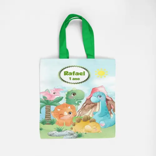 Sacolinha Personalizada para Lembrancinhas Dinossauro Baby