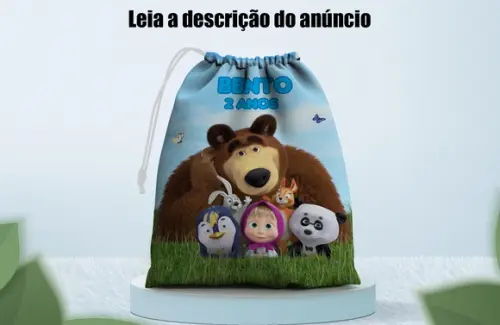 Sacolinha Surpresa para Lembrancinhas Marsha e o Urso