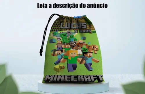 Sacolinha Surpresa Personalizada do Minecraft