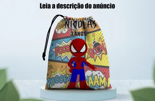 Saquinho Personalizado do Homem Aranha