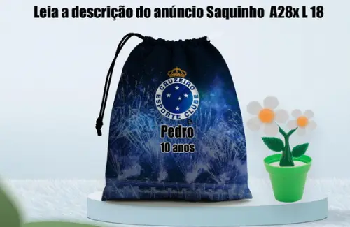 Saquinho Personlizado 28x18 Cruzeiro Futebol Clube