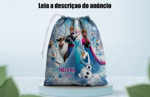 Saquinho Surpresa 28x18 Personalizado da Frozen