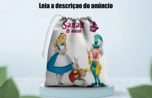 Saquinho Surpresa da Alice no Pais das Maravilhas