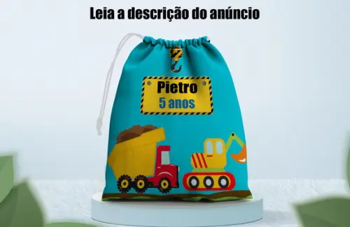 Saquinho Surpresa para Lembrancinhas Construção Civil