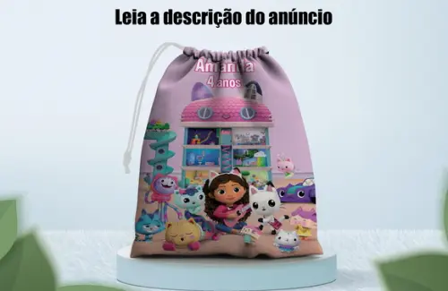 Saquinho Surpresa Personalizado Casa Magica da Gabby