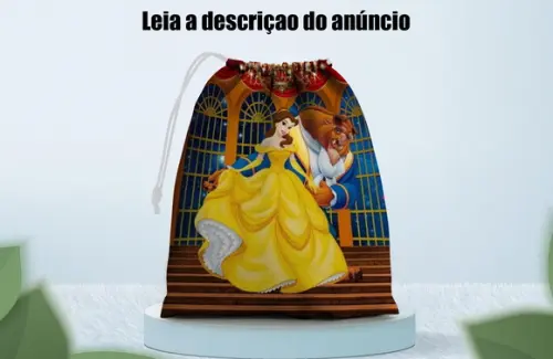 Saquinho Surpresa Personalizado da Bela e a Fera