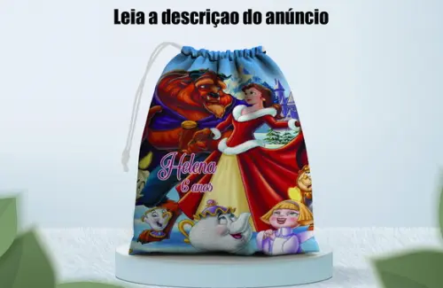 Saquinho Surpresa Personalizado da Bela e a Fera