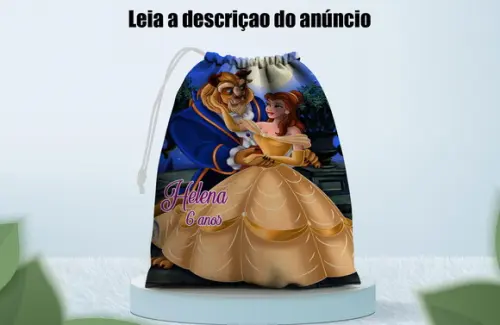 Saquinho Surpresa Personalizado da Bela e a Fera