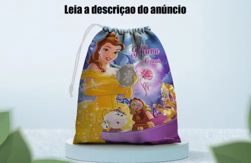 Saquinho Surpresa Personalizado da Bela e a Fera