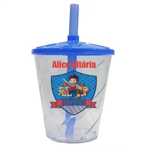 Copo Twister 500 ml personalizado Patrulha canina