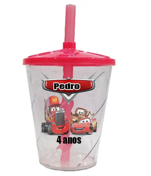 Copo Twister Carros Disney Macqueen