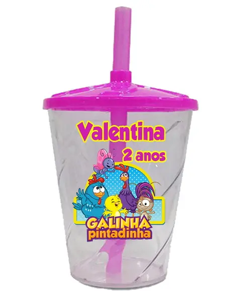 Copo Twister da Galinha Pintadinha