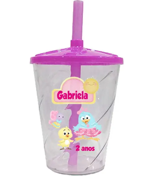 Copo Twister da Galinha Pintadinha