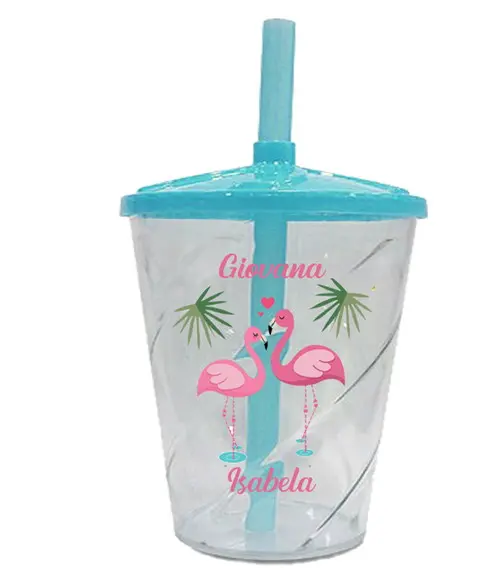 Copo Twister Flamingos
