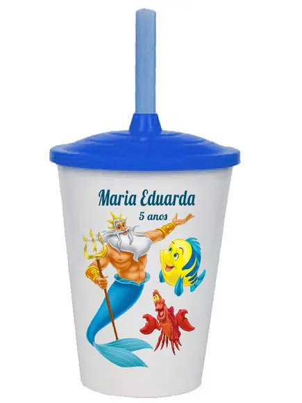 Copo Twister Lembrancinhas da Sereia Ariel