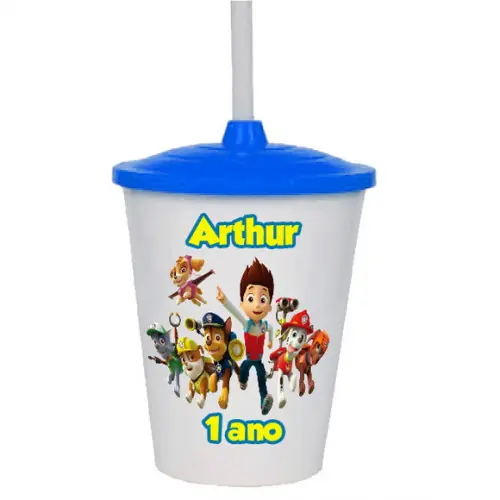 Copo Twister Lembrancinhas Infantil Patrulha Canina