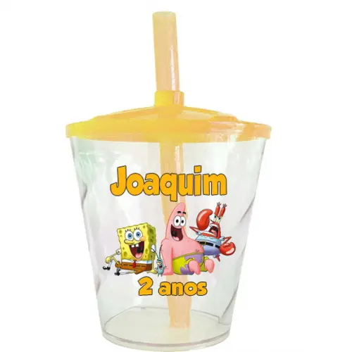 Copo Twister para Festa do Bob Esponja