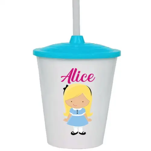 Copo Twister para Festa Alice no Pais das Maravilhas