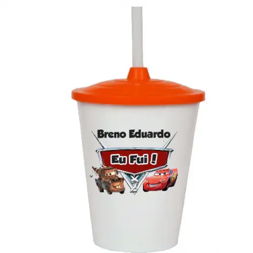 Copo Twister Personalizado Carros Disney Mcqueen