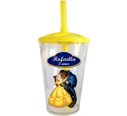 Copo Twister Personalizado Bela e a Fera