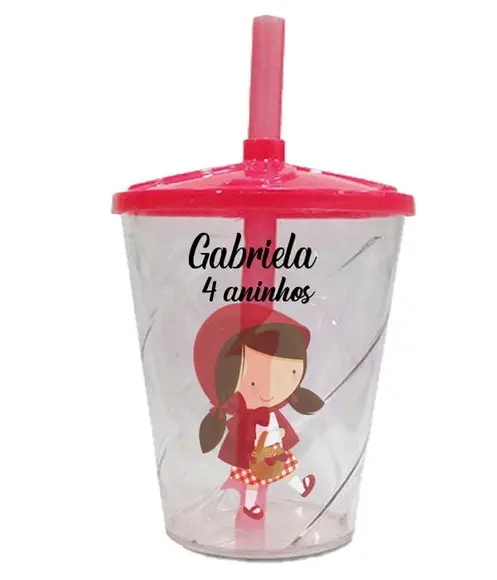 Copo Twister Personalizado Chapeuzinho Vermelho