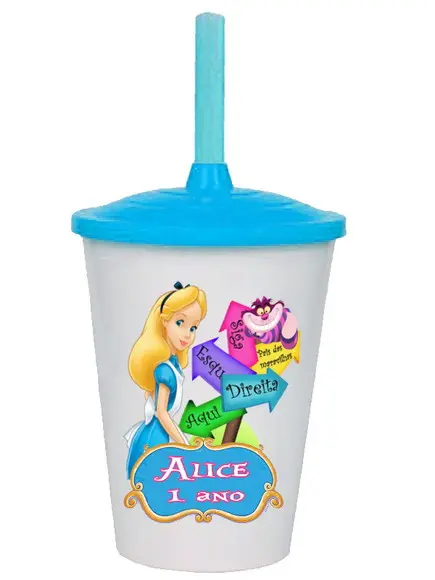 Copo Twister Personalizado Da Alice No Pais Das Maravilhas