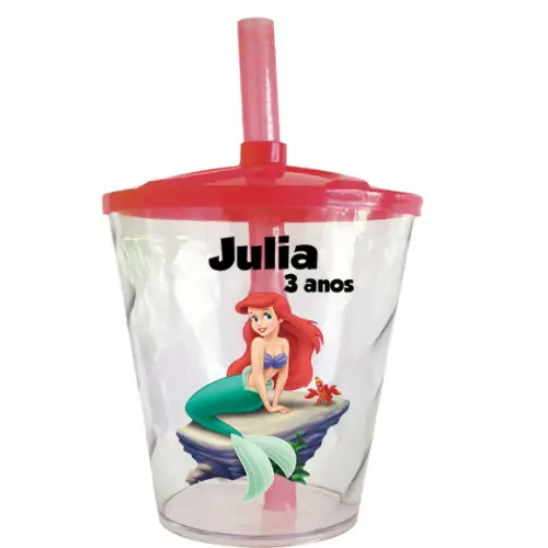 Copo Twister Personalizado da Sereia Ariel