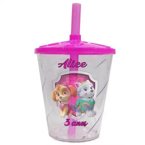 Copo Twister Personalizado Patrulha Canina