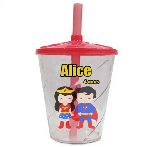 Copo Twister Personalizado Super Homen